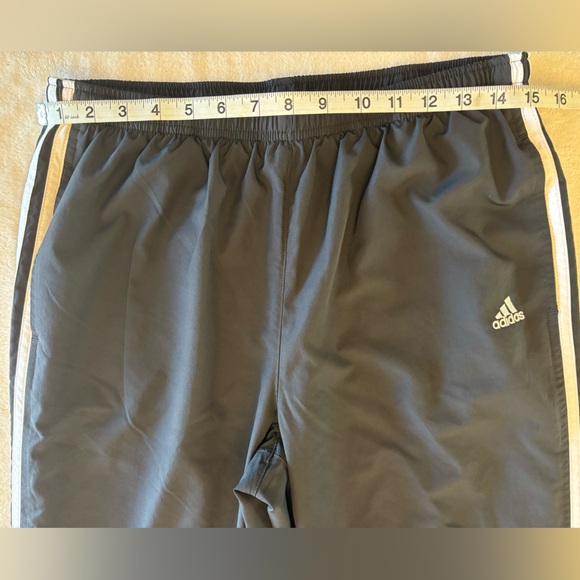 Adidas Black Joggers with White Stripes - Picture 2 of 10